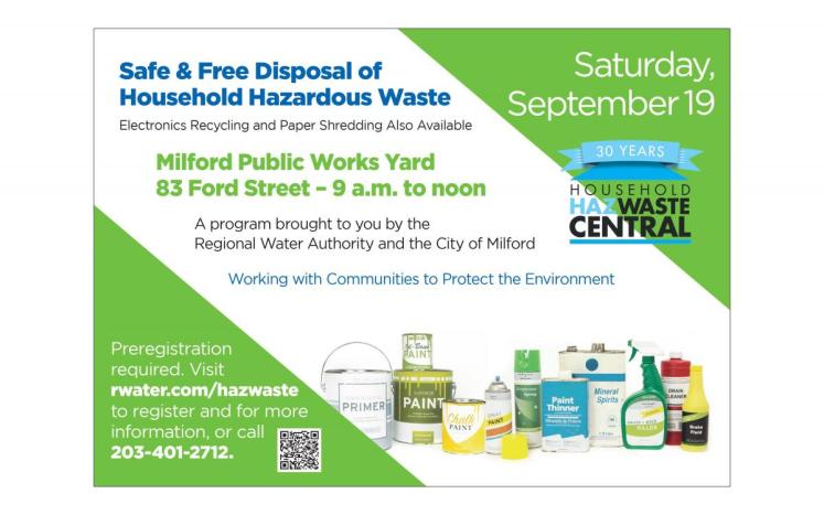 Hazardous Waste Disposal Event – September 19 